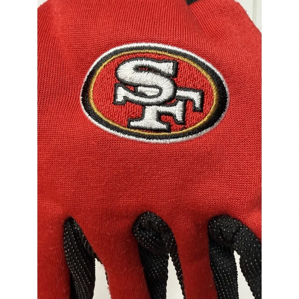 San Francisco 49ers Gloves Receiver‎ Grip SF Red Black Size M/L Football Gear